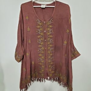Papillon Embroidered Oversized Dress